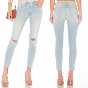 Mother The Looker Sacred Slit‎ Ankle Paint Splatter Jeans in Nice Shot Sz 27